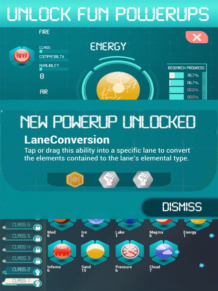 Fusion Galaxy powerup screen